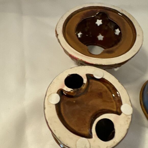 Kirklands Potters Garden Christmas Tealight fairy light Woodland Santa & Snowman - Picture 12 of 15